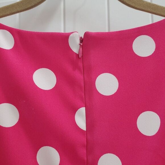 ALYX Pink and White Polkadot Sheath Dress,  SIZE 8 - Picture 6 of 6